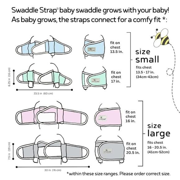 NWT Anna & Eve® Baby Swaddle Strap Arms Only Cotton Adjustable Woodland Pink L - Picture 2 of 4